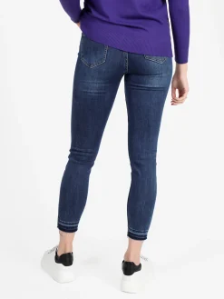 Farfallina Jeans donna slim fit con finale in taglio laser