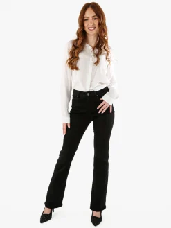 Farfallina Pantaloni donna jeans a zampa - nero