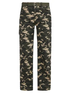 Farfallina Pantaloni donna militare con tasconi