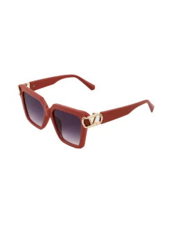 Fashion Eyewear Occhiali da sole quadrati da donna - cuoio