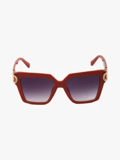 Fashion Eyewear Occhiali da sole quadrati da donna - cuoio