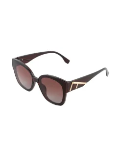 Fashion Eyewear Occhiali da sole squadrati da donna - caffè