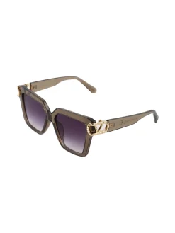 Fashion Eyewear Occhiali da sole quadrati da donna - fango