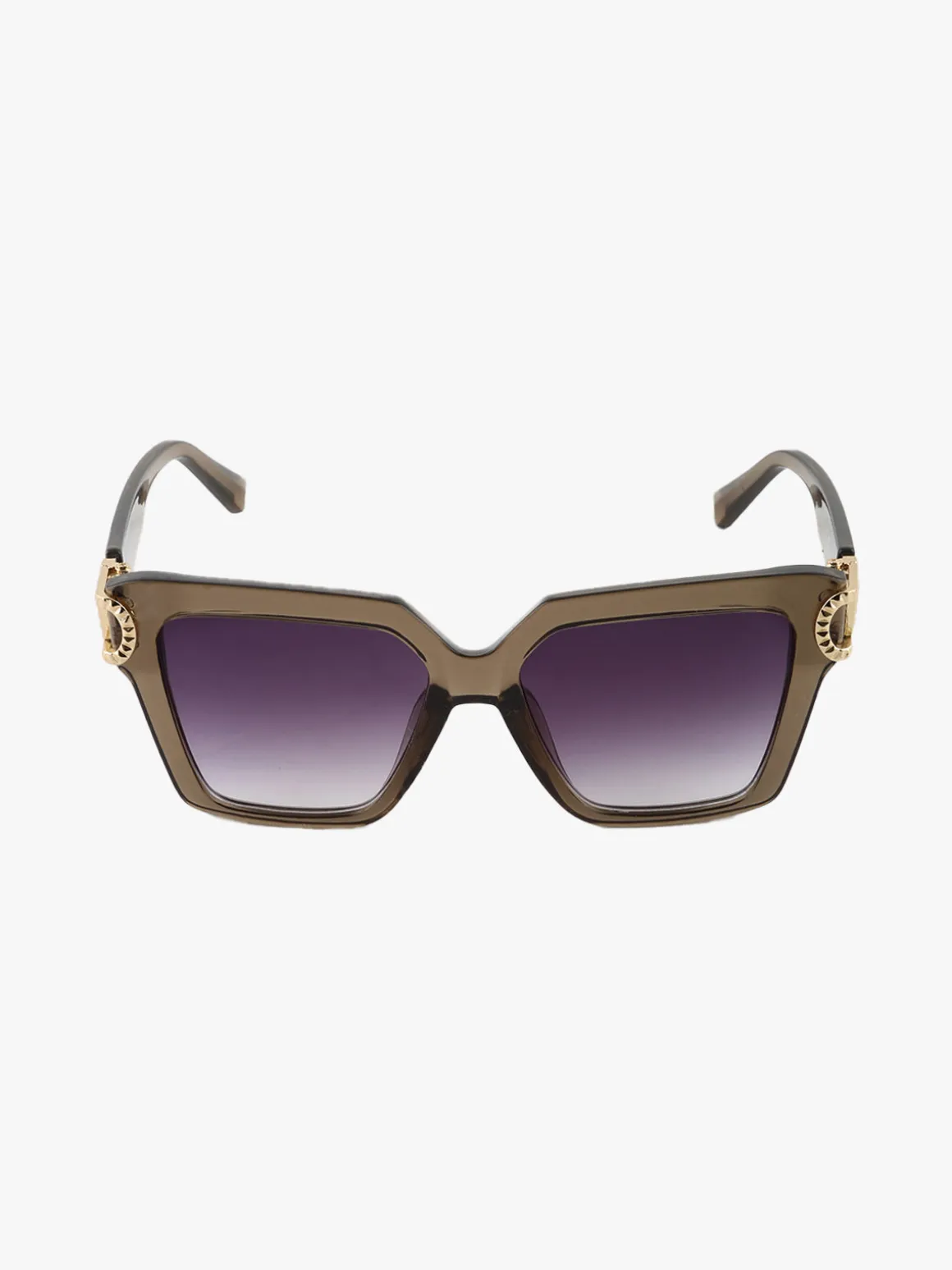 Fashion Eyewear Occhiali da sole quadrati da donna - fango