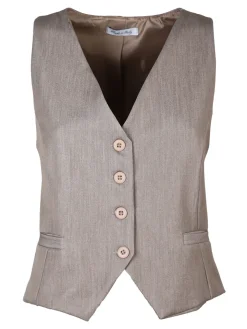 Fashion Gilet donna con bottoni