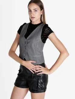 Fashion Gilet donna con bottoni