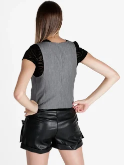 Fashion Gilet donna con bottoni