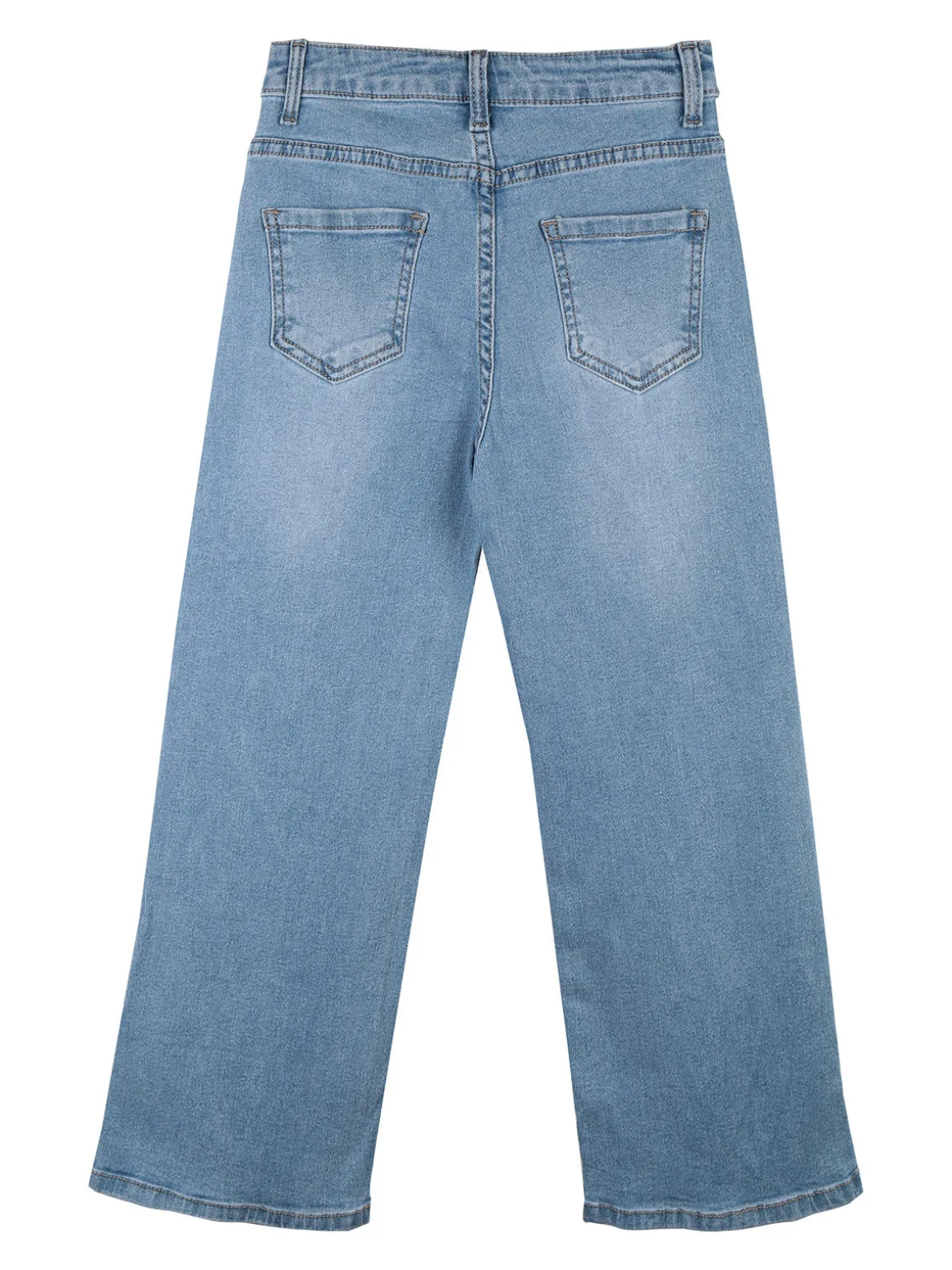 Fashion Jeans Jeans da bambina a gamba larga con strass
