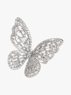 Fashion Jewelry Anello Farfalla con strass donna