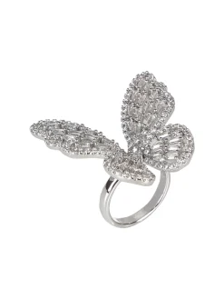 Fashion Jewelry Anello Farfalla con strass donna