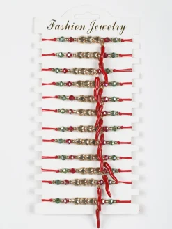 Fashion Jewelry Braccialetto in corda con cornetto portafortuna