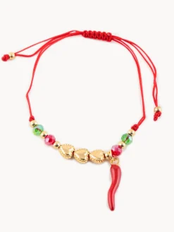Fashion Jewrly Braccialetti con ciondolo cornetto porta fortuna. Confezione da 12