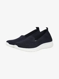Fashion Sneakers donna slip on con strass e zeppa