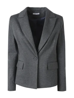 Fast Fashion Completo elegante da donna con blazer e pantaloni con finale a zampa - grigio