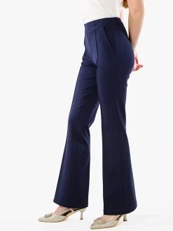 Fast Fashion Completo elegante da donna con blazer e pantaloni con finale a zampa - blu
