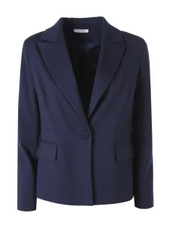 Fast Fashion Completo elegante da donna con blazer e pantaloni con finale a zampa - blu
