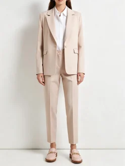 Fast Fashion Completo elegante da donna con blazer e pantaloni a gamba dritta - beige