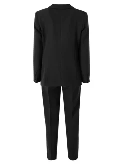 Fast Fashion Completo elegante da donna con blazer e pantaloni a gamba dritta - nero