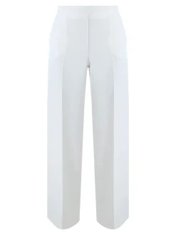 Fast Fashion Completo elegante da donna con blazer e pantaloni a gamba larga - panna