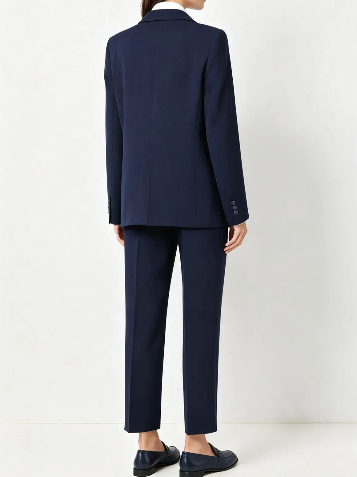 Fast Fashion Completo elegante da donna con blazer e pantaloni a gamba larga - blu