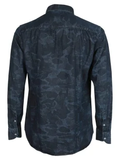 Fb Camicia da uomo con fantasia mimetica