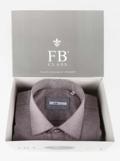 Fb Camicia slim fit da uomo a fantasia