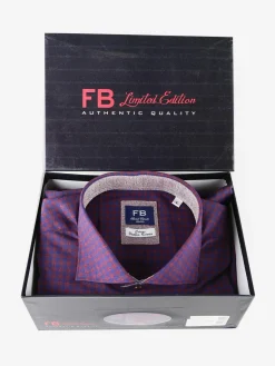 Fb Camicia slim fit da uomo a quadri