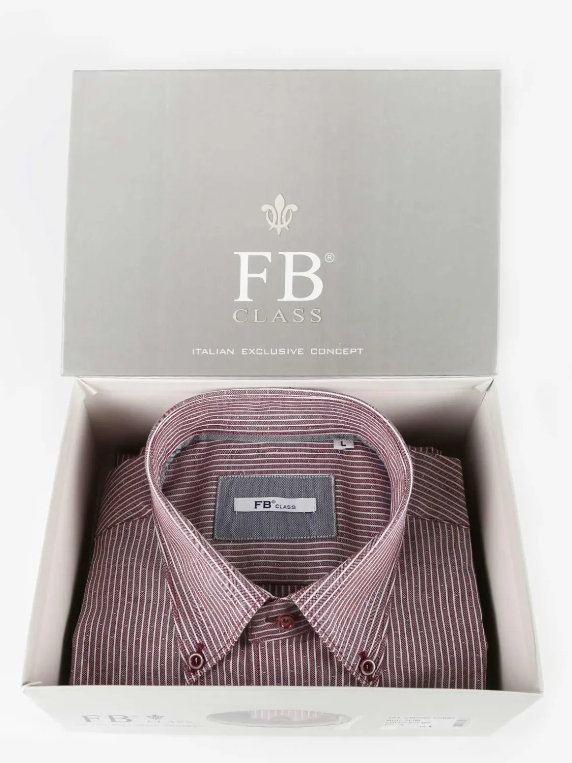 Fb Camicia slim fit da uomo a righe