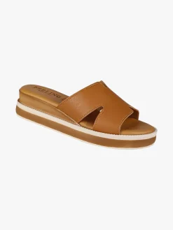Feeling Ciabatte donna con platform - cuoio