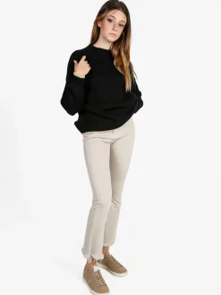 Firenze Maglione donna con dettagli lurex - nero