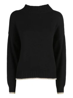 Firenze Maglione donna con dettagli lurex - nero