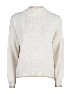 Firenze Maglione donna con dettagli lurex - panna