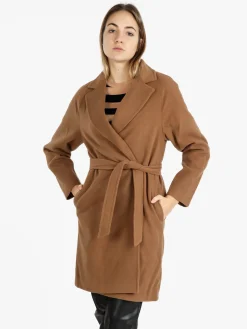Flight Finery Cappotto lungo da donna misto lana