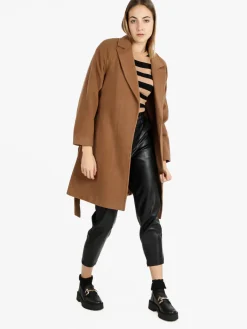 Flight Finery Cappotto lungo da donna misto lana