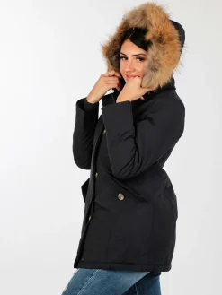 Flight Finery Giubbotto donna con cappuccio peloso