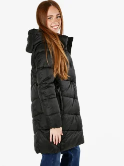 Flight Finery Giubbotto lungo da donna con cappuccio e zip - blu
