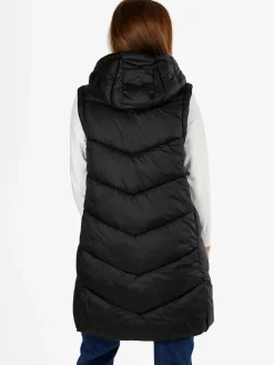 Flight Finery Giubbotto lungo da donna con cappuccio e zip - blu