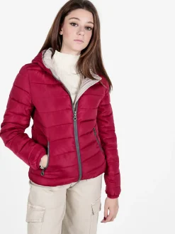 Flight Finery Piumino donna imbottito con cappuccio e zip
