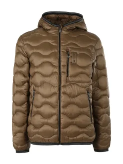 Flight Finery Piumino uomo con cappuccio - marrone