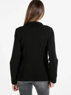 Floria Blazer donna a costine monobottone - nero