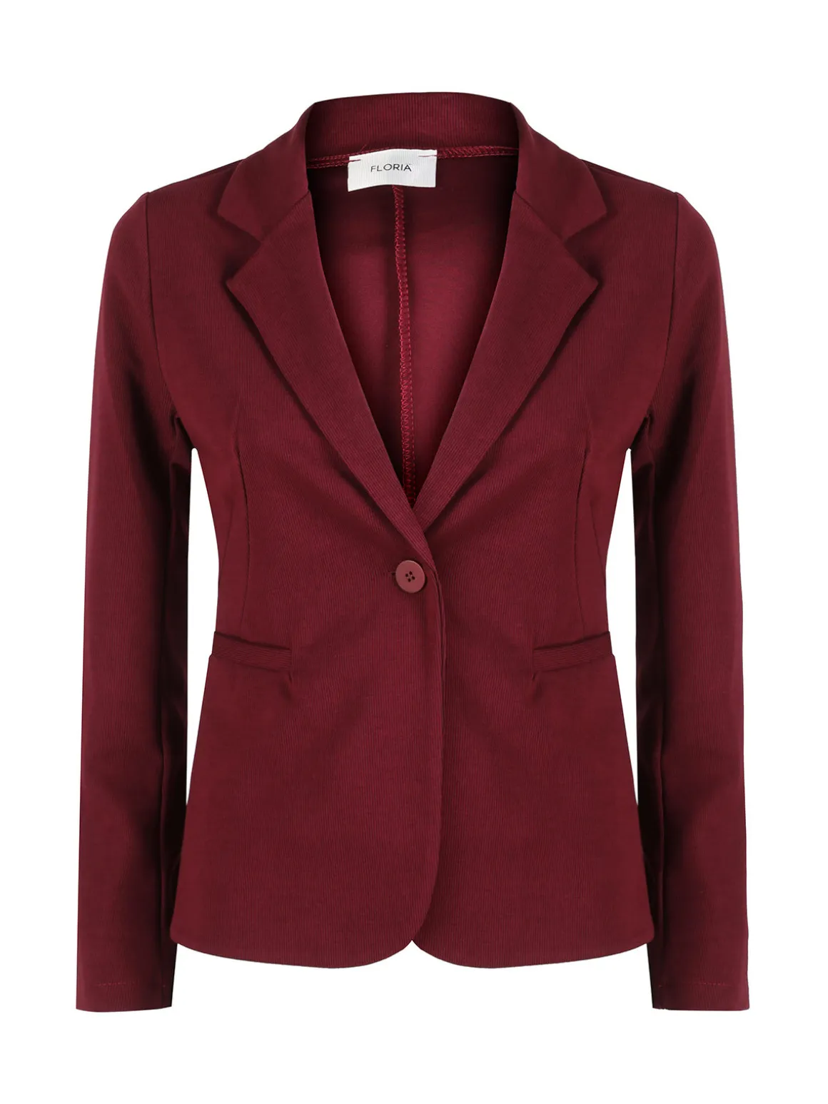 Floria Blazer donna a costine monobottone - bordeaux