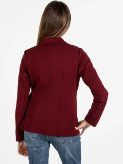 Floria Blazer donna a costine monobottone - bordeaux