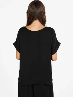 Floria Blusa donna a maniche corte - nero