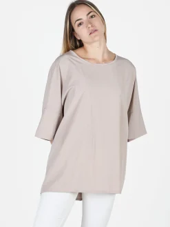 Floria Blusa donna oversize con maniche corte a pipistrello