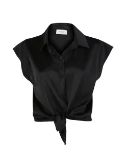 Floria Camicia donna senza maniche effetto raso