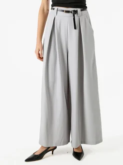 Floria Pantaloni a palazzo da donna con cintura sottile - grigio