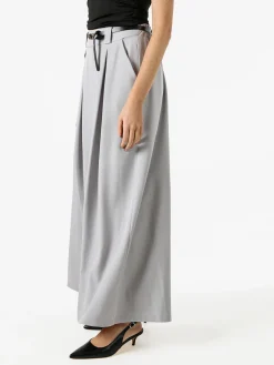 Floria Pantaloni a palazzo da donna con cintura sottile - grigio