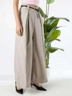 Floria Pantaloni a palazzo da donna con cintura sottile