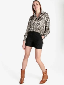 Forget Me Not Camicia donna animalier a maniche lunghe