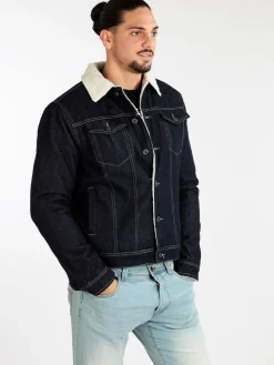 Frankie Malone Giacca di jeans da uomo imbottita
